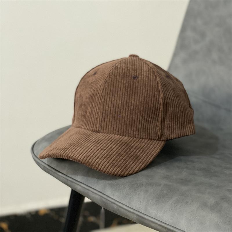 JYL TS DIY Corduroy Cap Unisex Autumn  Street Casual Sun Hat Corduroy