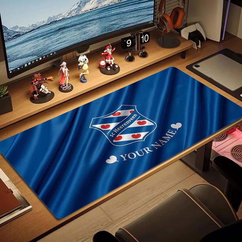 SC Heerenveen Druck Kissen Rutschfest Laptop Tablet Großes Mauspadd XXL Matte Mini-PC Spielmatte Mit Verriegeltem Rand