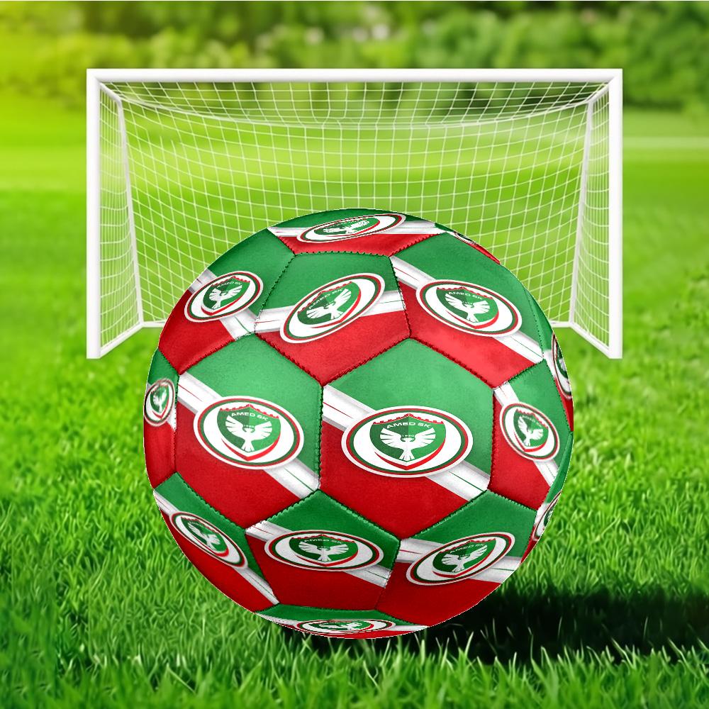 Amed Sk Crest Design Size 5 Soccer Ball, Suitable for Training and Matches, High-Elasticity, Wear-Resistant Material Gift for Fan