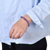 8mm Amethyst & Agate Elastic Beaded Bracelet - Natural Stone Jewelry
