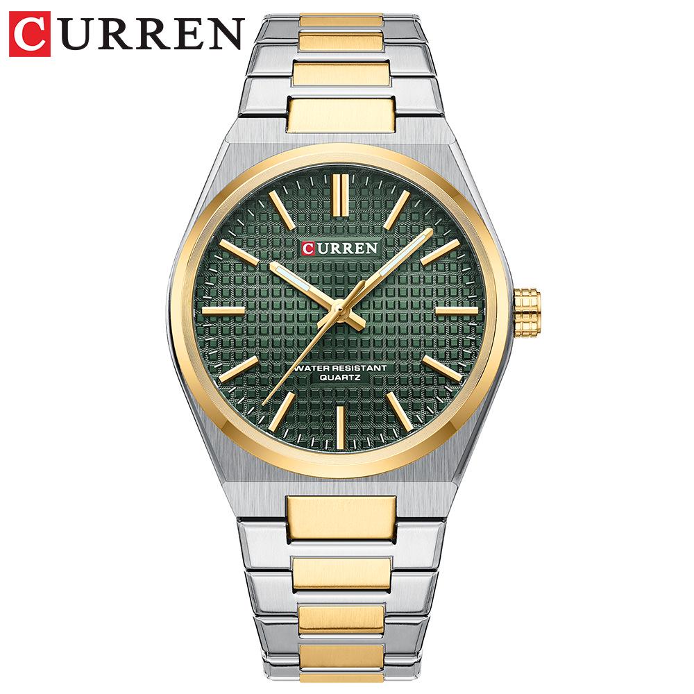 CURREN 8439 Men s Quartz Wristwatch: Simple, Waterproof, Steel Band, Business Style.