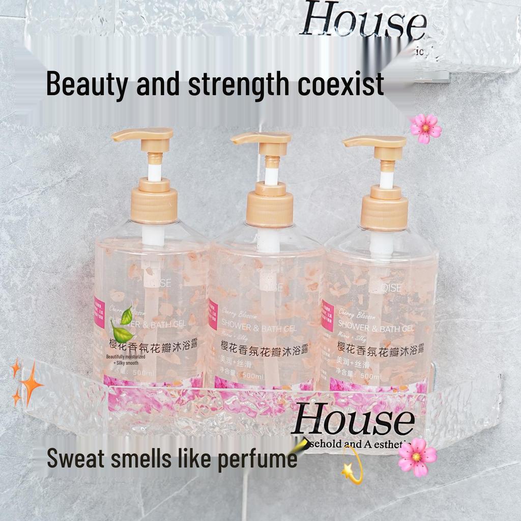 Petal Fragrance Shower Gel: Long-Lasting Scent, Refreshing Oil Control, Moisturizing, Large Capacity Shower Milk for Families