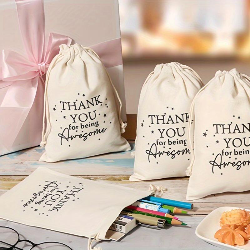 3/5pcs Inspirational Drawstring Gift Bags - Motivational Appreciation Pouches with Uplifting Quotes for Employee Recognition