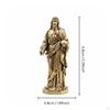 Holy Statue Figurine Vintage Brass Blessed Desktop Ornament Small Religious Sculpture for
