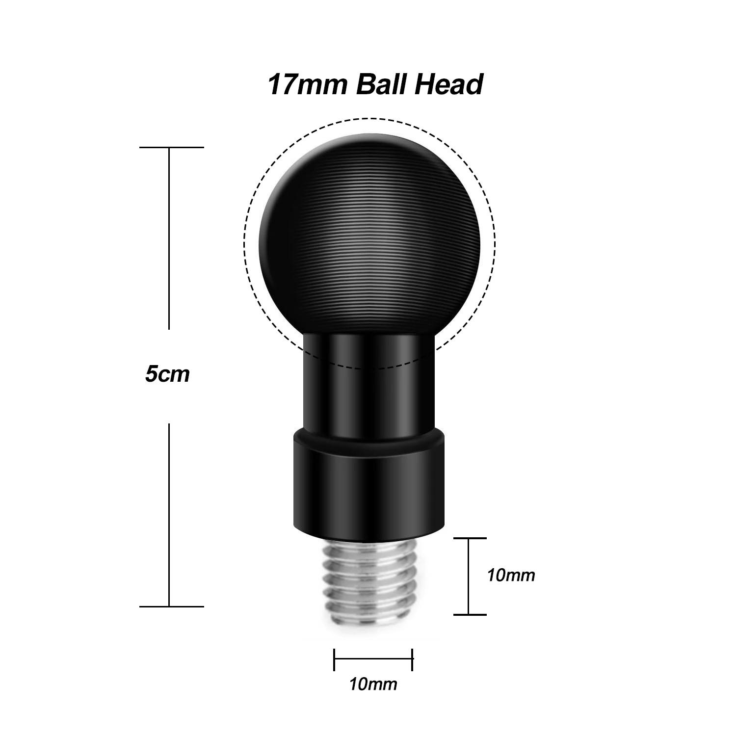 

1 inch Ball Head Adapter Base 17mm/25mm Ballhead Mounting Rearview Mirror M6 M8 M10 Srew for GoPro insta360 Camera Accessories