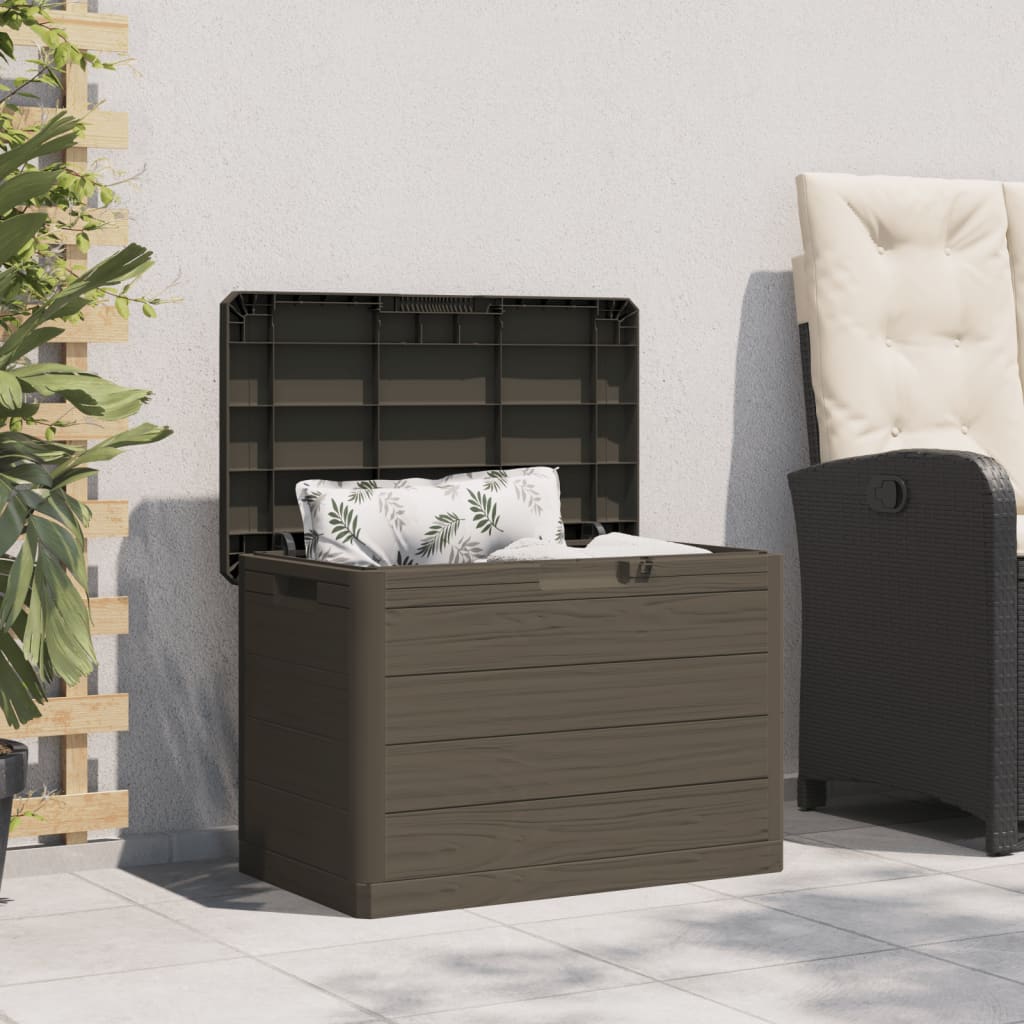 Outdoor Cushion Box Brown 77.5 x 44.5 x 53 cm Polypropylene