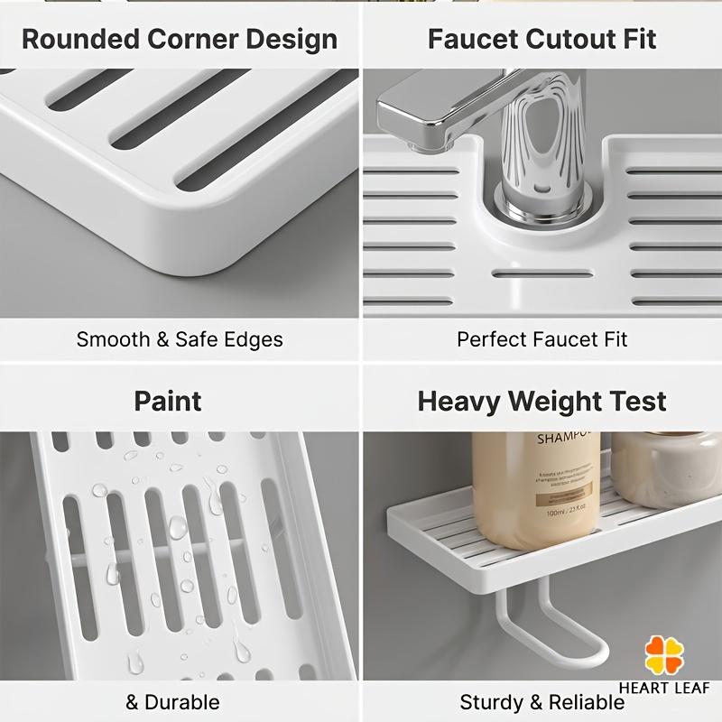 Practical Shelf | Bathroom Sink Organizer, Multi-functional Plastic Kitchen and Bathroom Sink Storage Rack Set - Faucet Hanging Storage Shelf