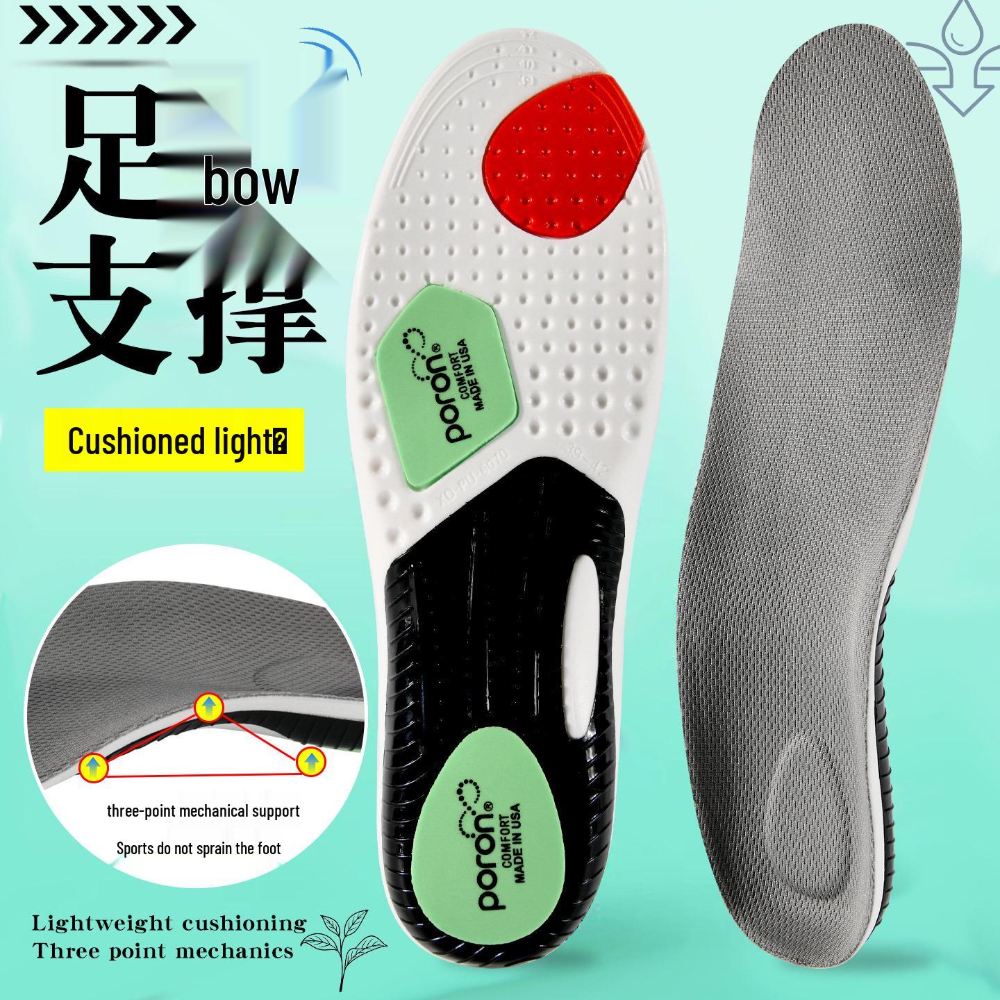 

Унисекс спортивные стельки с графеновой амортизацией - Дышащие, мягкие и эластичные для всех сезонов Size 39-42