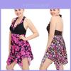 Stilvolles Neues Damen Sexy Mode Übergröße Floral High Waist Badeanzugkleid Für Elegante Schwimmtage