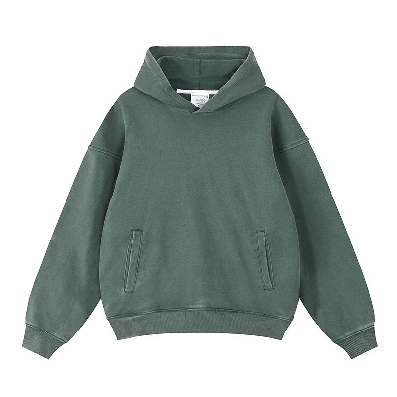 

Делают ли старые жареные снежинки, стирают сухой зеленый хлопок горячую кожу, тяжелые американские ретро толстовки с капюшоном и карманами для мужчин и женщин L