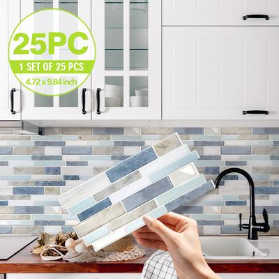 Keuken Oliebestendige Sticker 3D Simulatie Kristal Verbinding Anti-Tegel Behang Renovatie Sticker Verfraaiing Decoratieve Sticker Zelfklevende Tegel