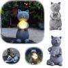 IP44 Waterproof Garden Cat Figurine Auto On/Off UV Resistant Solar Lantern Resin Material Solar Lights LED Lamp Villa Lawn