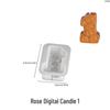 Poppy Rose Candle Ornament Mold: Silicone for DIY Incense, Plaster, Epoxy, Resin.