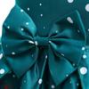 Girls Christmas Princess Dress with Santa Snowflake Print - Holiday Party Dress