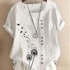 Europe and The United States Cotton Short-sleeved Ladies T-shirt
