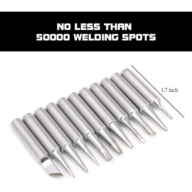 FEITA 900M-T Soldering Iron Tips 60W Replacement Solder Tip for Electric Soldering Station 936, 937, 907 Tools Supplies (B/I/K/D/C-Type 11Pcs)