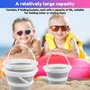 10L Portable Folding Bucket Thickened Beach Fishing Car Washing Collapsible Bucket Household Travel Outdoor Camping Bucket