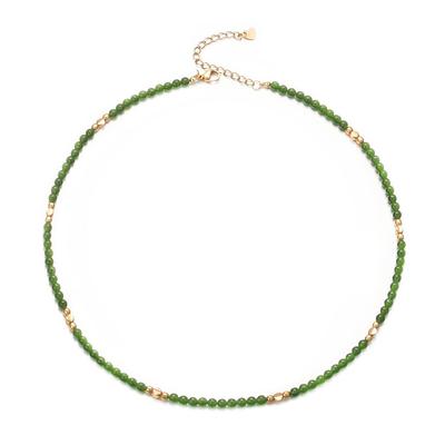 Beaded Necklace Emerald Green Birthstone Necklace for Women Popular Stylish Accessory Gift [Aleasha]