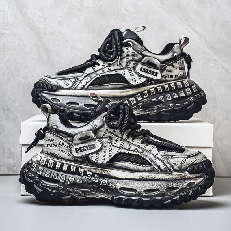 Men's Trend Clunky Sneaker Outdoor Non Slip Breathable Casual Running Sport Shoes Comfortable Work Shoes