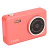 2.5K HD Selfie Camera 8 Times Zoom Automatic Light Sensitivity Compact Cute Dual Lens Digital Camera for Student Pink