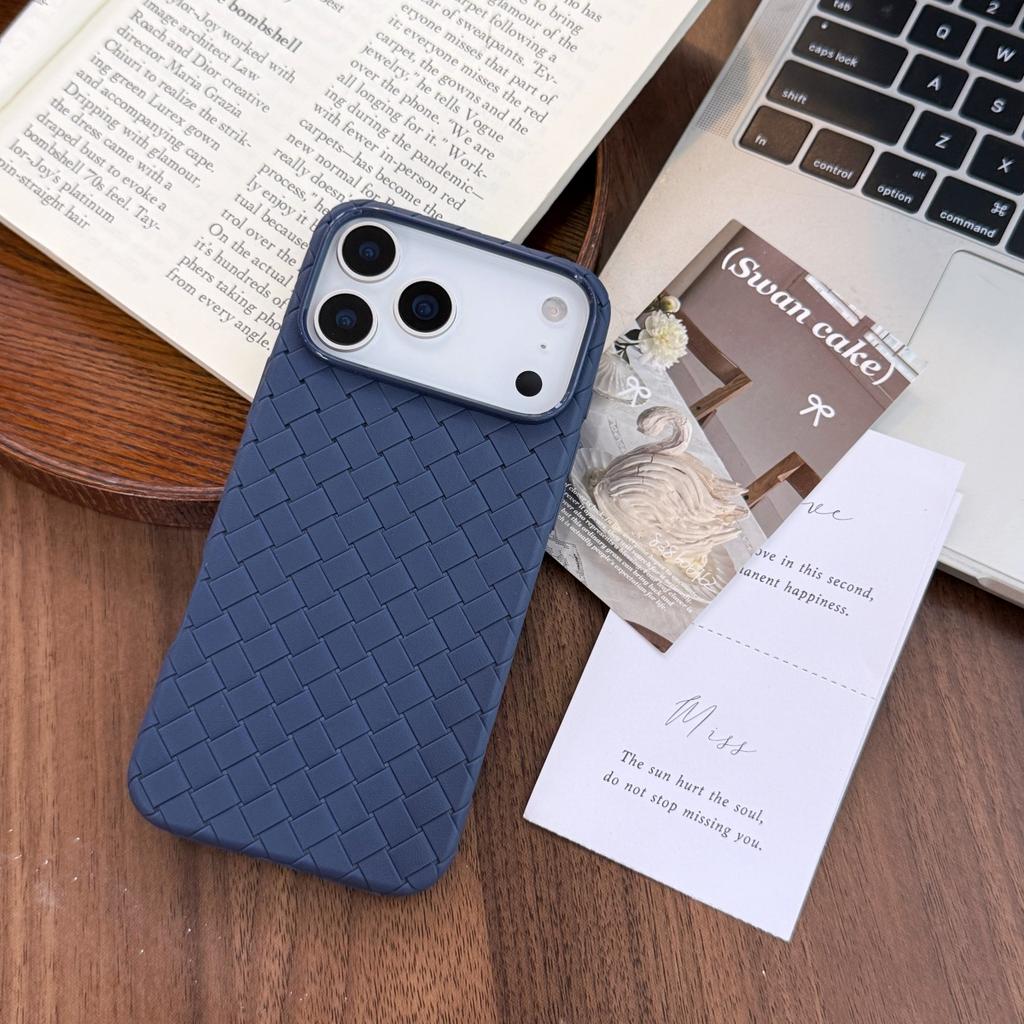 Měkké silikonové chladicí síťované pletené vzorované pouzdro na telefon pro iPhone 17 Air 16 E 15 14 13 12 Pro Max Plus Nárazuvzdorný prodyšný kryt