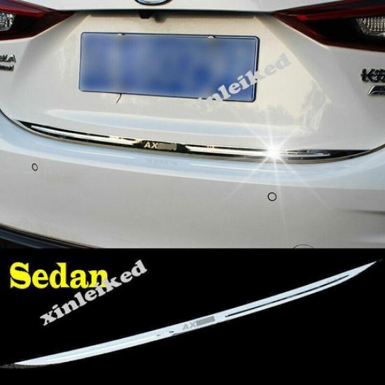 для Mazda 3 AXELA Седан 14-2018 Хромированная Сталь Задняя Крышка Багажника Накладка
