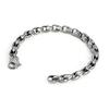 Mens Stainless Steel Cuban Link Bracelet Heavy Duty Black Oxidized Retro Gothic Punk Biker Style Jewelry Adjustable for Men