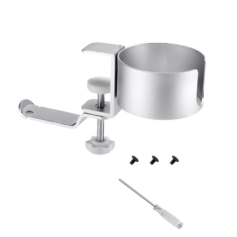 Multipurpose Desk Organiser Storage Rack Aluminum Alloy Headphone Holder With Built In Drink Stand For Mug Headset Phone