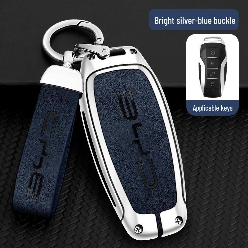 BYD Key Case Metal Shell: Anti-Lost Protection for Song PRO, Han, Tang, Song PLUS, Song MAX, Qin PRO Models.