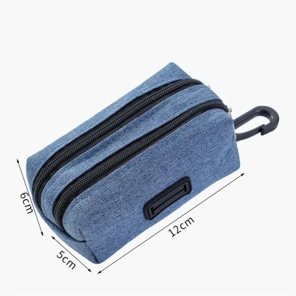 Double Zipper Pet Waste Bag Dispenser Cleaning Tools Pet Treat Bags Pet Waste Bags Carrier  Outdoor