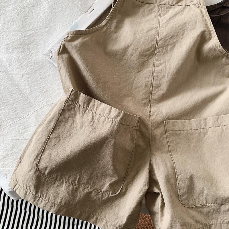 Korean-Style Summer Cotton Overalls for Kids – Breathable, Lightweight Japanese-Inspired Design for Boys and Girls