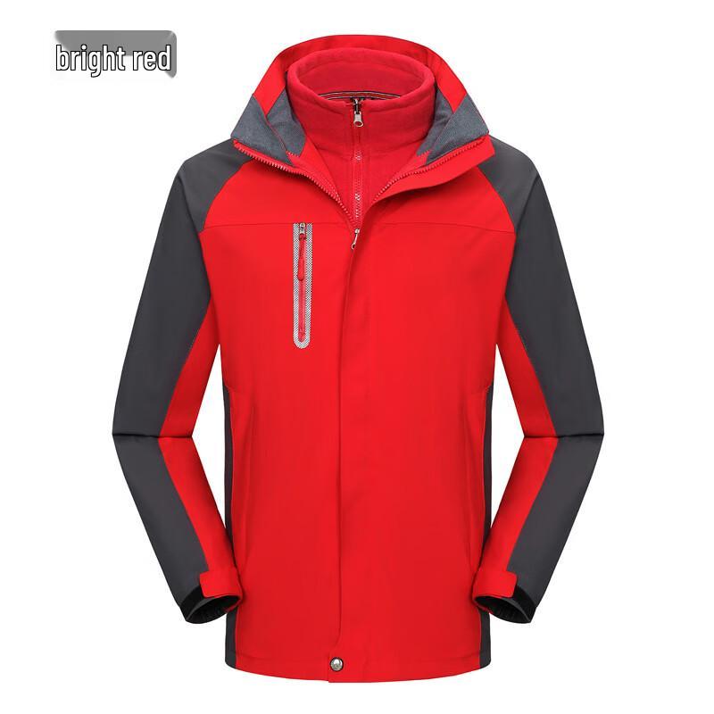 

Унисекс 3-в-1 Водонепроницаемая Ветрозащитная Теплая Куртка с Пуховой Подкладкой для Активного Отдыха XL