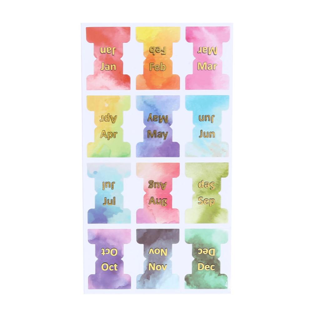 10 Sheet Index Label Paster Bookmark Stickers Easy Read Book Tabs Gold Stamping Tabs for Office School Notbook Journal Study Reading