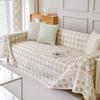 Houndstooth Sofa Cover Cloth Summer Ice Silk Summer Mat Sofa Towel Simple Modern Cool Feeling Leather Sofa Cover Full Cover Blanket 