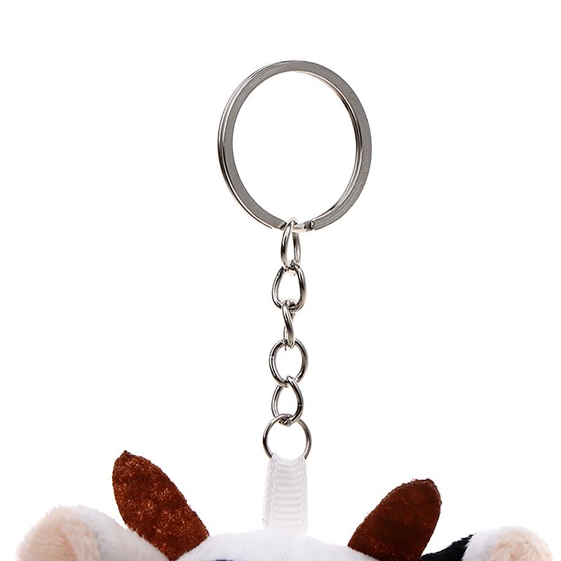 Cartoon Cute Cow Plush Toy Kawaii For Girls Cotton Animal Doll Filled Home Decoration Soft Animal Cattle Props Bag Pendant