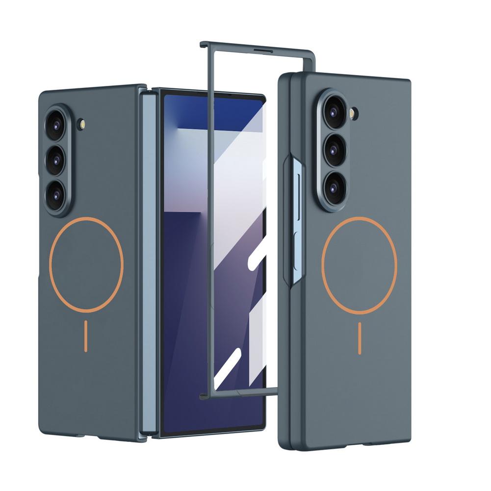 Ultra-thin Built-in Magnetic Ring with Tempered Glass Front Film Case for for Samsung Galaxy Z Fold 7 Fold7 Camera Protect Cover