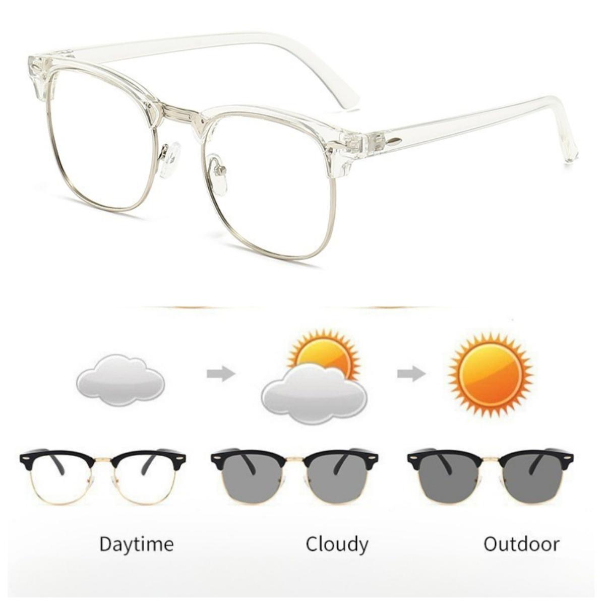 

Photochromic Glasses Anti Radiation Metal Anti Blue Light Eyeglass for Women Men Replaceable Lens Glasses
