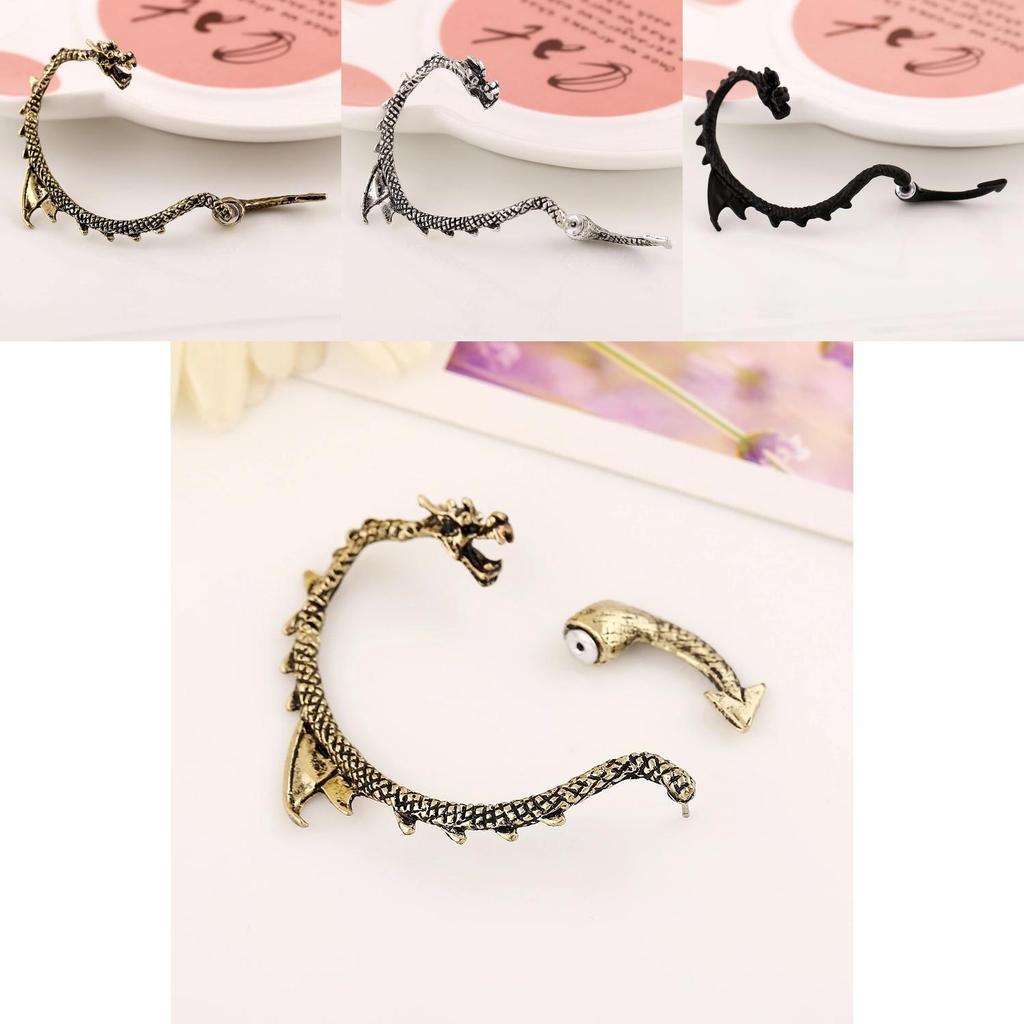 Retro Punk Snake Earrings In Antique Silver And Copper For Fashion Enthusiasts