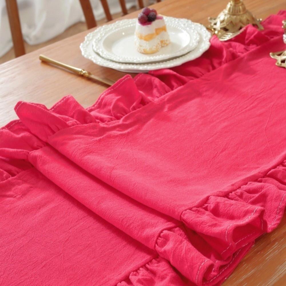 Rectangular Dinning Table Runner Solid Color Tables Cover Household Table Flag  Dining Table