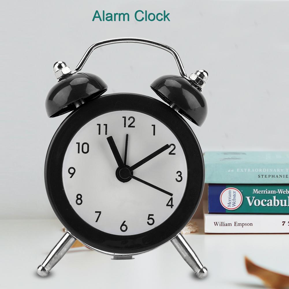 3Inch Portable Fashion Mini Metal Digital Alarm Clock with Battery Exquisite for Student Black
