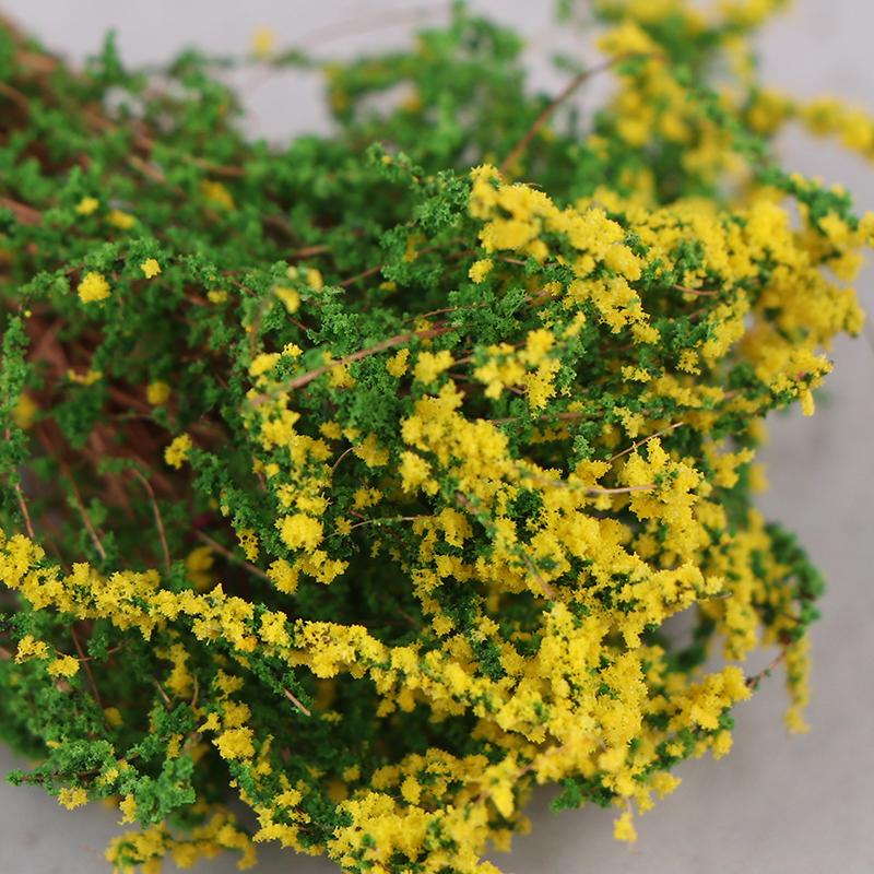 1Stk Puppenhaus DIY Dekoration 1/12 Puppenhaus Miniatur Mehrfarbiger Blumenbusch Grüne Pflanze Blumenmodell Spielzeug