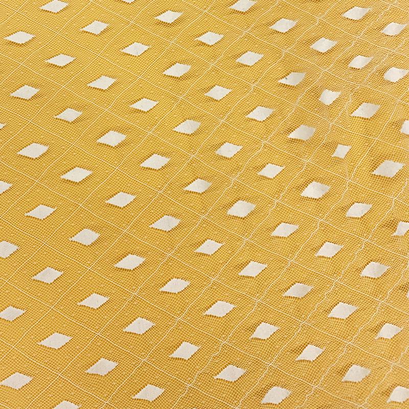 

Chic Diamond Lattice Chenille Lace Mesh Fabric for Dresses & Home Textiles