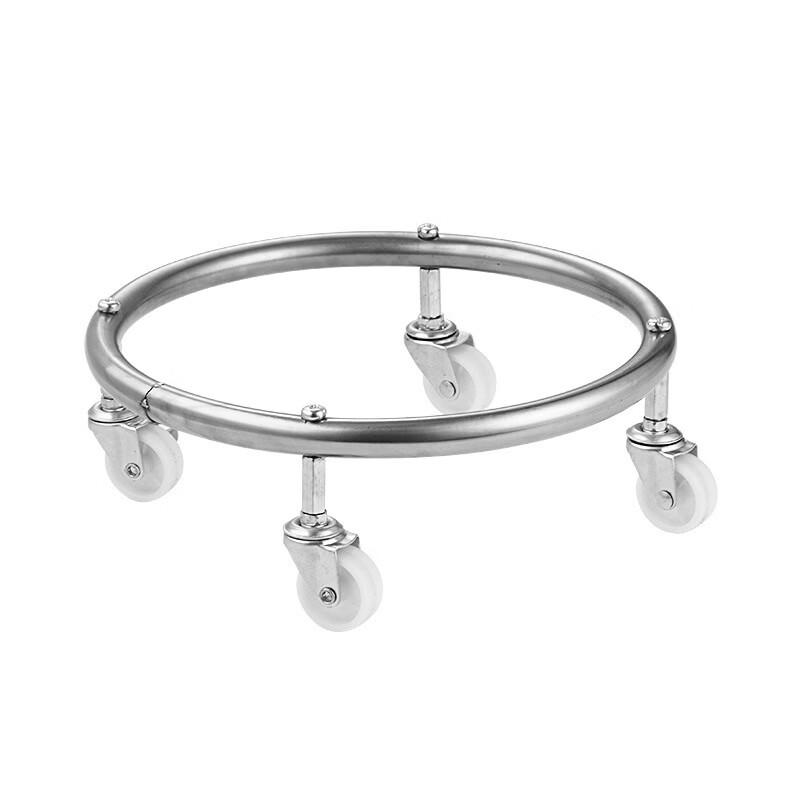 Stainless Steel Gas Tank Storage Rack with Locking Wheels
