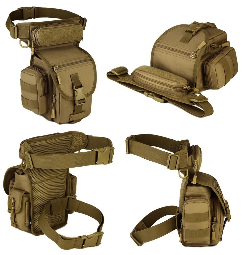 Phoenix Ikki Thigh Best Available In 6 Military Tactical Leg Work Leg Brown Bag, 2-Point Fastening, Fit, Colors, Camouflage, SWAT, Fan, Bag, Bag,