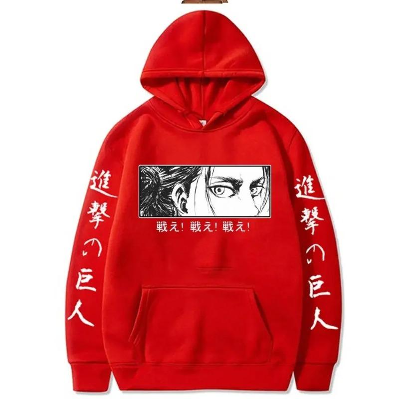 Autumn Men Streetwear Pullovers Attack On Titan Hoodies Sweatshirt Anime Eren Yeager Eyes Manga Sweatshirts Sport Hoodies