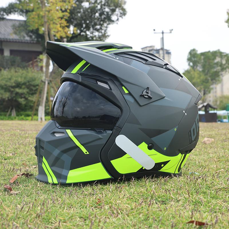 163-DOT Approved Removable Chin Bar Modular Helmet High Strength ABS Anti Impact Breathable All Season Motorbike Protective Gear