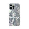 Applicable to Apple 15 large hole feather yarn mobile phone case iphone14 water ripple imd glacier material painted protective case