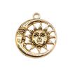 Sun And Moon Face Charms Multi Color Alloy Pendants For Celestial Themed Jewelry