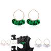 Minimalist Alloy Floral Earrings With Sparkling Sequins For Stylish Outfits