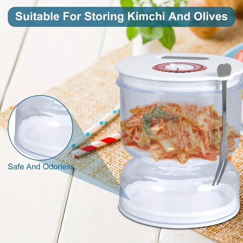 

2 Pcs Pickle Jar Food Containers - Pickles Jars Dry Wet Dispenser Food Container, For Olive, Gherkins, Jalapeno - Glass 4.5 inch